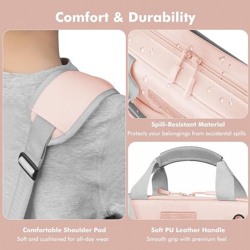 3 رنين السوستة رنين مع حزام الكتف ، متين 500 ورقة سعة 2 بوصة zip up المجلدات ، حقيبة الموثق متعددة الجيب مع السوستة والكتب والكمبيوتر المحمول لطلاب المدارس والمكاتب in Kuwait