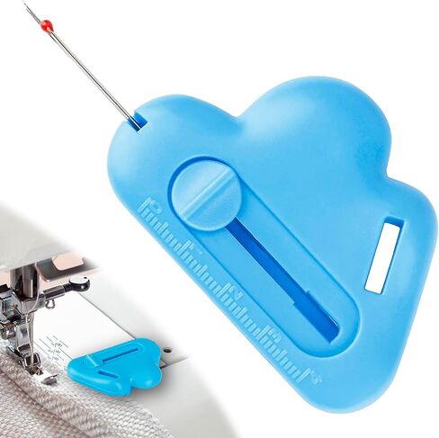 Magnetic Seam Guide for Sewing Machine with Seam Ripper, Upgraded Multifunctional Polygonal Hemmer Guide with Scale, Stitch Remover Tool, Universal Sewing & Quilting Accessories Supplies (Blue) in Saudi Arabia
