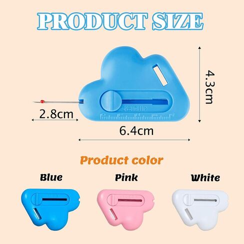 Magnetic Seam Guide for Sewing Machine with Seam Ripper, Upgraded Multifunctional Polygonal Hemmer Guide with Scale, Stitch Remover Tool, Universal Sewing & Quilting Accessories Supplies (Blue) in Saudi Arabia