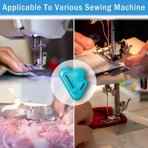 Magnetic Seam Guide for Sewing Machine with Seam Ripper, Upgraded Multifunctional Polygonal Hemmer Guide with Scale, Stitch Remover Tool, Universal Sewing & Quilting Accessories Supplies (Blue) in Saudi Arabia