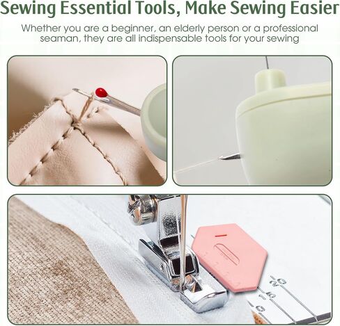Magnetic Seam Guide for Sewing Machine，Polygonal Multifunctional Graduated Guide Plate with 2 Needle Threader, Sewing Machine Accessories and Supplies in Saudi Arabia