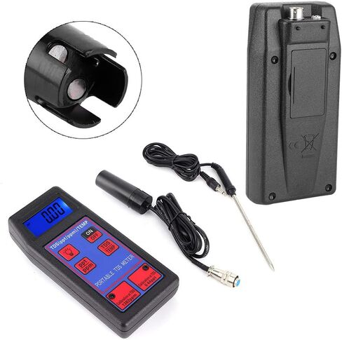 Portable 2 in 1 Salinity Temperature Meter High Accuracy Water Quality Tester for Laboratory Swimming Pool Hydroponics Plastic 16.5x7.5x5cm in Saudi Arabia