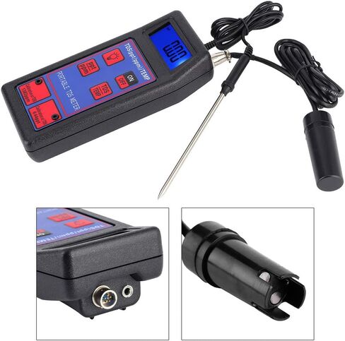 Portable 2 in 1 Salinity Temperature Meter High Accuracy Water Quality Tester for Laboratory Swimming Pool Hydroponics Plastic 16.5x7.5x5cm in Saudi Arabia