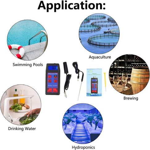 Portable 2 in 1 Salinity Temperature Meter High Accuracy Water Quality Tester for Laboratory Swimming Pool Hydroponics Plastic 16.5x7.5x5cm in Saudi Arabia