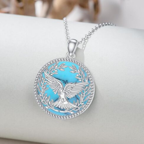 Raven/Eagle/Owl/Phoenix/Panda/Hummingbird/Lion/Moth/Leopard/Marlin Necklace 925 Sterling Silver for Women Men Animal Pendant Jewelry Mothers Day Christmas Gifts in Kuwait