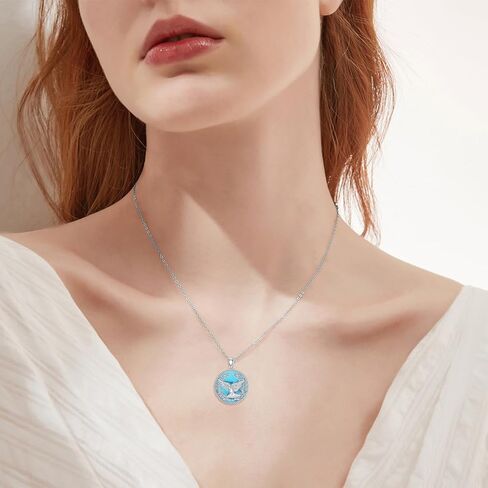 Raven/Eagle/Owl/Phoenix/Panda/Hummingbird/Lion/Moth/Leopard/Marlin Necklace 925 Sterling Silver for Women Men Animal Pendant Jewelry Mothers Day Christmas Gifts in Kuwait