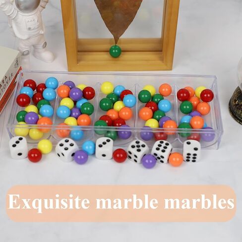 Marvles 14mm Marbles - 30pc Set ، 6 Colors ، تشمل حقيبة التخزين والزهر الرخام (0.55in/14mm) in Kuwait