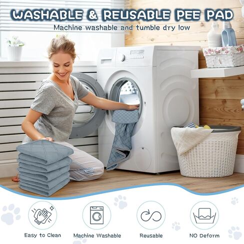 6 عبوات قفص قفص خنازير غينيا قابلة للغسل ، وسادات تبول خنزير غينيا مقاومة للماء قابلة لإعادة الاستخدام الفراش امتصاص مضادات الانزلاق للحيوانات الصغيرة أرنب أرنب الهامستر (12 × 12 بوصة) in Kuwait