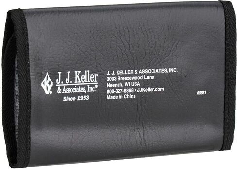 Compact Vinyl Document Holder, 6" x 8" - Stores 36 Documents, Fits in Most Truck Compartments, Durable Vinyl Cover with 2-Snap Closure, Black, J. J. Keller & Associates, Inc. in Saudi Arabia