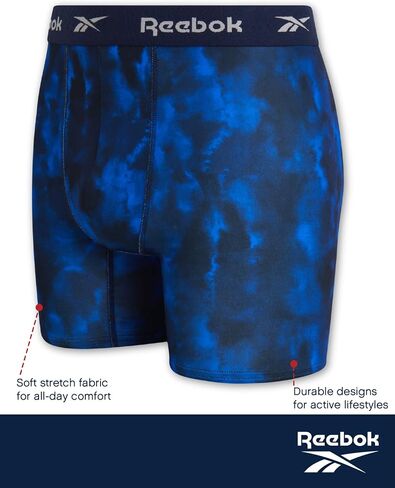 Reebok Men''s Underwear - Performance Boxer Briefs (4 Pack) (BlackBlackBlackBlack, Medium)'' in Saudi Arabia