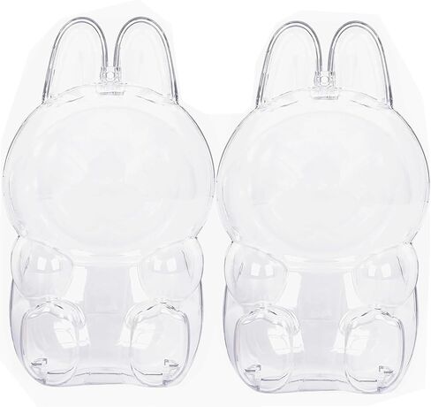 2 حالة حماية حزمة لدمية 17 سم ، Crystal Figure Clear Hard Display Protector Cover Acrylic Box Organizer Accessories لسلسلة الجلوس in Kuwait