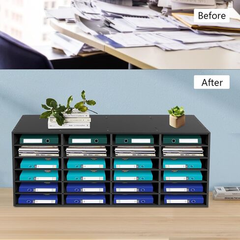 Mailbox for Classroom 24 Slots, Mail Sorter, Paper Organizer Storage, Mail Organizer for Home Library Office Classroom (White, 24 Slots) in Saudi Arabia