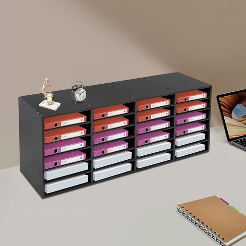 Mailbox for Classroom 24 Slots, Mail Sorter, Paper Organizer Storage, Mail Organizer for Home Library Office Classroom (White, 24 Slots) in Saudi Arabia