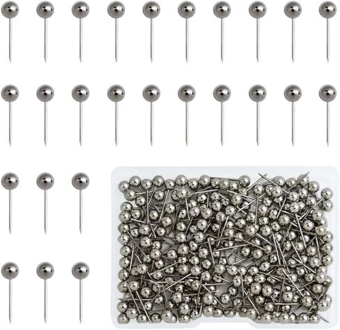 200 Pieces Map Push Pins, Small Round Head Marking Pins, Round Head Push Pin with Point Retro Metallic Color Beads Head Marking Pin (Gold) in Saudi Arabia
