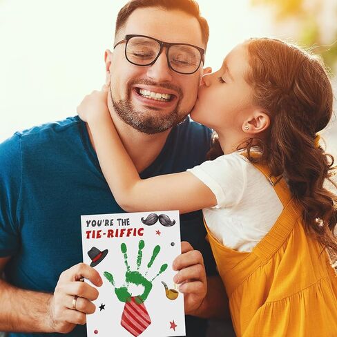 Cinrobiye 24 حزمة من مجموعات الأعمال اليدوية لعيد الأب، مجموعة أعمال يدوية لأفضل أب على الإطلاق مع ملصقات، هدية مصنوعة يدويًا للأب والفصول الدراسية والأنشطة المنزلية، والمشروعات الفنية، وهدايا وديكورات حفلات أعياد الميلاد in Kuwait