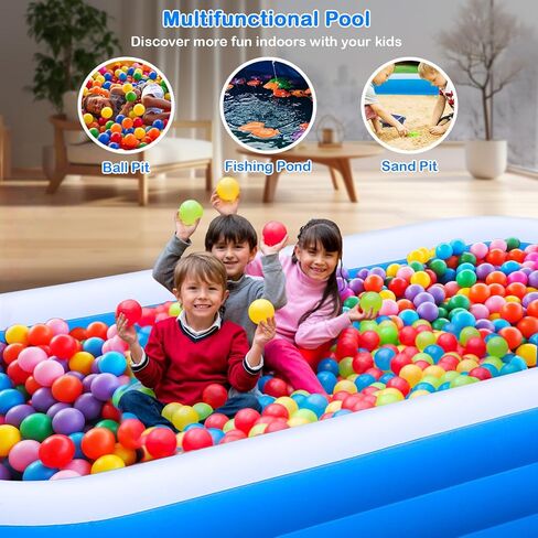Large Inflatable Pool with Pump for Adults - 130'' x 72'' x 22'', Extra Large Thickened 0.6mm Blow Up Pool for Family, Oversize Swimming Pool for Water Party Backyard Lawn Outdoor Summer in Saudi Arabia