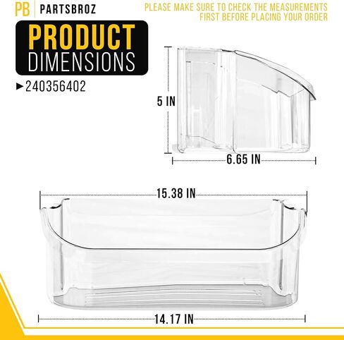 PartsBroz 240356402 Refrigerator Upper Door Bin Shelf Replacement FFSS2615TS0 FGHS2631PF4A FFSS2625TS0 LFSS2612TE0 LFSS2612TF0 FFSS2615TE0 FFSS2615TS5 LGHX2636TFB FGSS2635TF1 LGHX2636TF0 LFSS2612TF2 in Saudi Arabia