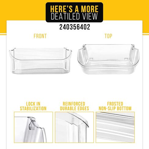 PartsBroz 240356402 Refrigerator Upper Door Bin Shelf Replacement FFSS2615TS0 FGHS2631PF4A FFSS2625TS0 LFSS2612TE0 LFSS2612TF0 FFSS2615TE0 FFSS2615TS5 LGHX2636TFB FGSS2635TF1 LGHX2636TF0 LFSS2612TF2 in Saudi Arabia