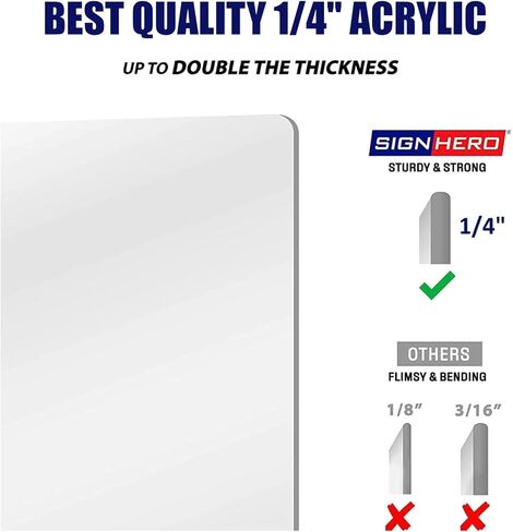 Signhero Sneeze Guard | كبير ، قوي ، درع شبكي أكريليك | الولايات المتحدة الأمريكية ، الإعداد 30 ثانية | حاجز plexiglass للعداد ، الاستقبال ، المدرسة ، المكتب (أحجام متعددة) in Kuwait