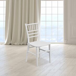 10 Pack Child’s White Resin Party and Event Chiavari Chair for Commercial & Residential Use