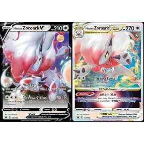 Hisuian Zoroark V & VStar Lost Origin - Pokemon Ultra Rare Card Set 146/196 & 147/196