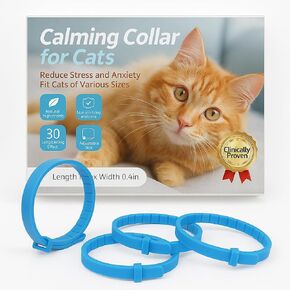 طوق مهدئ للقطط 4 حزمة محسنة فيرومون تهدئة Cat Cat القلق قابلة للتعديل ومقاوم للماء (4)