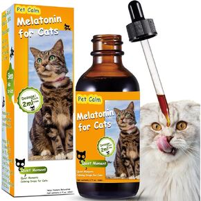 Tetra Cat Melatonin, 60 Ml Effective Melatonin for Cats and Kittens to Sleep, Grooming, Separation Anxiety & Stress Relief