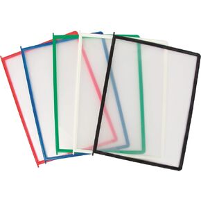 Leviatan 10 Piece Display Board System - Display Panel - A4 Presentation Films, Foldable Film - Robust Frame Construction, for Office, Production & Supermarket, Multicoloured