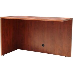 Reversible Return Desk Cherry Finish Office Workstation Extension for Desk Shells and Credenzas Modular L-Shaped Design Durable Laminate Surface Space Saving Home Office Executive Furniture