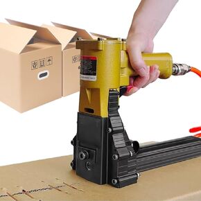 Pneumatic Carton Packing Staple Tool, Automatic Handheld Box Sealer for 15mm-18mm/22mm Nails (One Color 22mm)