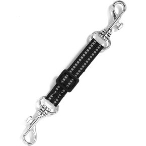 Reflective Adjustable Double Ended Collar Safety Buckup Clip for Small Medium Dogs 8''-9''