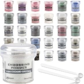 Ranger Embossing Powder Starter Kit | You Choose 2 Colors | Bundle with MCB Micro Scoops - Bundle 2 Jars with Scoops