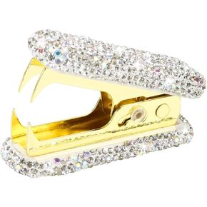 Multibey Marble Staples Remover, Rhinestone Handmade Crystal Staple Removal Tool Staple Puller Metal Jaws Stationery, Dazzling Bling Office Desk Accessory for Office School and Home