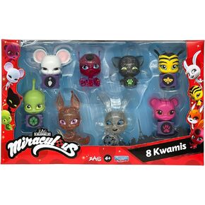 BANDAI - Miraculous Tikki, Plagg, Trixx, Wayzz, Pollen, Nooroo, Fluff and Duusu 8 Kwamis Pack - Mini Figure Collection-P50532, P50532, Multi-Colour