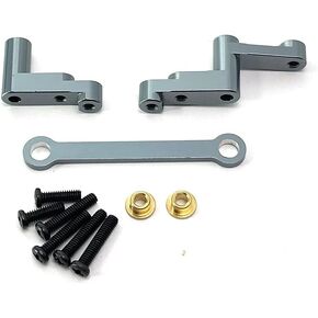 H16 Metal Steering Assembly RC Car Connecting Rod Upgrade Compatible with 16430 Steering Group Parts(Gray)