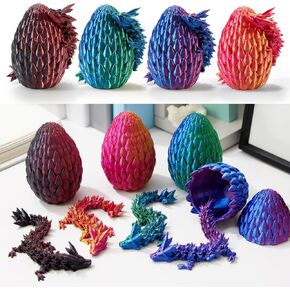 3D Printed Dragon Egg with Dragon Inside, Fidget Toy,Stuff Fun Gift, Decor for Home Office Car Desk, Gifts for Kids, Classroom Rewards（Rainbow8inch in Saudi Arabia