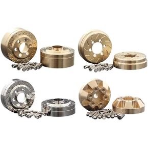 Loczek Accessories Brass Internal Weights Brake Disc Counterweight for 1.9 2.2 Inch Vanquish Products Wheels SCX10 Capra TRX4 TRX6 TF2 Redcat Gen7 (Color : A)
