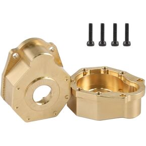 2PCS Heavy Brass Outer Portal Drive Housing Counterweight Compatible with 1/10 RC Crawler TRX-4 TRX-6 8251 Parts