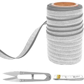 eZAKKA Book Binding Headbands Endbands 21.87 Yards, Book Binding Ribbon Bookmaking Headbands for Beginners Bookbinding Headband, Grey