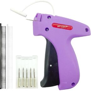 Stitch Gun for Clothes - Tagging Gun for Clothing and Quick Stitch Sewing Gun | Includes 6 Needles, 1000 Black and 1000 White 5mm Fasteners | Sticky Gun for Clothes, Safe on Fabrics