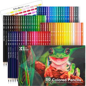80 Colored Pencils Set – Soft Core Professional Drawing Pencils for Adult Coloring Books, Blending & Shading, Art Supplies Gift for Beginners & Adults