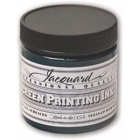 Jacquard Professional Screen Print Ink, Water-Soluable, 4oz Jar, Green (115)