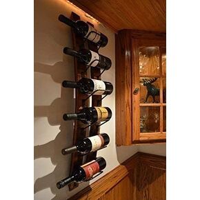 Wall Wine Rack - 6 Bottle Wine Stave Rack