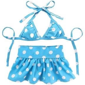 Summer Pet Clothing Bikini Set Teddy Beach Doll Dog and Cat Swimsuit (red,L)