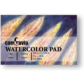 Caeluvia Cotton Watercolor Journal Paper, 140 lb Watercolor Paper Cold Press,Painting Paper 5.5x8.5 Inch, 100% Cotton Watercolor Paper, 30 Sheets