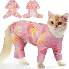 PUMYPOREITY Cat Hair Sticky Shirt – Breathable & Lightweight, Reduces Shedding Fur Pajamas, Prevents Licking Wounds After Surgery, Cat Sweaters - Soft & Machine Washable, Blue, M