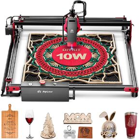AlgoLaser 10W Laser Engraver Machine – Class 1 Safe for Home DIY | 12000mm/min Speed, 0.05×0.1mm Precision | Beginner-Friendly Metal/Acrylic/Wood Crafts | Ideal for Gift Customization & Small Business