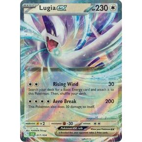 Pokemon - Lugia ex 017/034 CLV - !! Jumbo !! - Oversize - Trading Card – Pokemon Classic – Holo Foil – Single Card