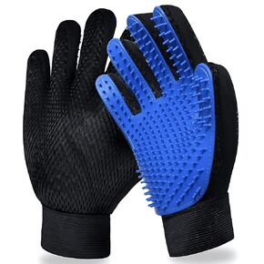 Pet Grooming Glove- pet washing Glove For Bathing-Pet Hair Remover glove For Cleaning Upgrade Grooming Brush For Long and Short fur- Efficient Washing Glove For Dogs & Cats -1 Pack [Right-Hand] Blue