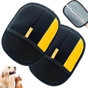 Pet Hair Removal Glove,Kivori Pet Grooming Gloves,Reusable Cat Dog Grooming Gloves Pets Hair for Dogs,Cats & Horse(2PCS)